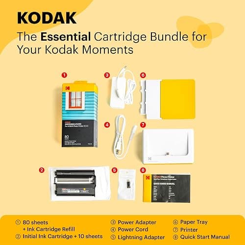 KODAK Dock Plus 4PASS Instant Photo Printer, 4x6 inches, 90 Sheets Bundle thumbnail 3