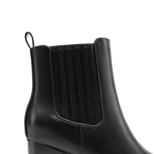 DREAM PAIRS Women's Ankle Boots Pointed Toe Chunky Block Heel Ankle Bootie Fall Short Booties Shoes thumbnail 7