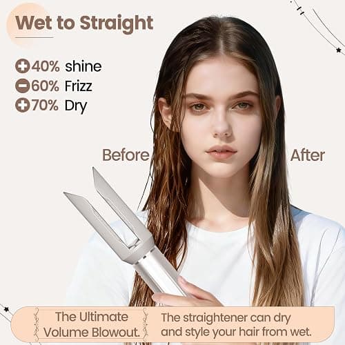 AFDD Hair Smooth Attachment for Shark Flexstyle HD400 Series, Gentle Airflow Smooth Nozzle for Shark Flex Style, Hair Straightener Replacement Part from Curly Wet to Straight Smooth Sleek Shiny Hair thumbnail 5