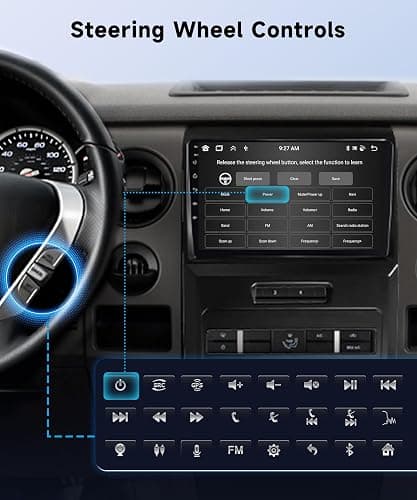 8Core 4+64G Car Radio for Ford F150 2009 2010 2011 2012 Wireless Carplay Android Auto,9" IPS Radio,Android/GPS WiFi/32EQ DSP/59UI/Bluetooth5.0/SWC/Backup Camera for F150 Radio Upgrade thumbnail 5