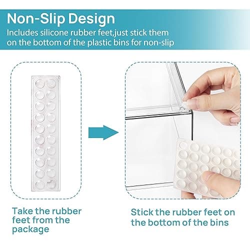 Vtopmart 4 Pack Small Clear Stackable Storage Drawers,Acrylic Bathroom Makeup Organizer,Plastic Storage Bins For Vanity, Undersink, Kitchen Cabinets, Pantry, Home Organization thumbnail 8