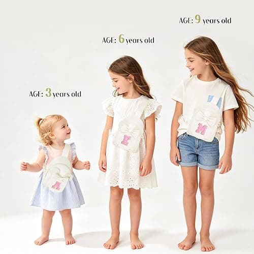 Uygafly Gifts for Girls Kids Toddler,Initial Crossbody Bag Purse Cream,M | Personalized Purse Monogram Fanny Pack Cute Trendy Stuff Birthday Gift thumbnail 3