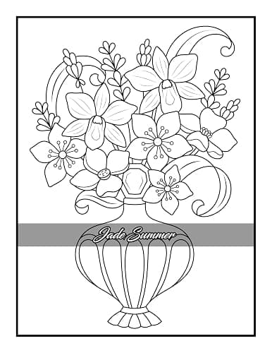 100 Flowers: An Adult Coloring Book with Bouquets, Wreaths, Swirls, Patterns, Decorations, Inspirational Designs, and Much More! thumbnail 6