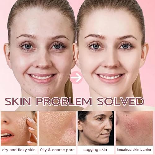 Skincare Set Sakura Teen Girls Gifts - Skin Care Set - Skincare for Teens 10-12 Hydrating - Travel Size Facial Kit for Women with Cleanser,Serum,Cream,Bunny Headband,Cleansing Brush（5pcs） thumbnail 5