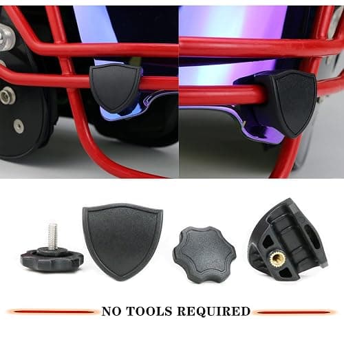 GIKYTEC Football Visor Youth Football Helmet Visor Scratch Resistant UV Block Facial Protection Visor for Football Helmet thumbnail 4