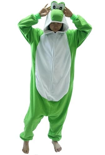 Adult Unisex Pink Yoshi Kigurumi Onesie Suit Halloween Christmas Anime Pajamas Green Yoshi Cosplay Costumes Disfraz Couple thumbnail 9