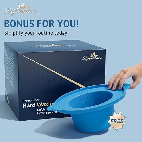 Lifestance Complete Home Waxing Kit, L1 Hard Wax Warmer for Hair Removal, Brazilian Bikini Wax Kit for Women Men, 59 Items, No-Mess Silicone Liner, Wax Heater, Hot Wax Pot for Body Leg Face Eyebrow thumbnail 7