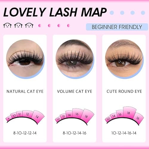 Lash Clusters Kit Wispy Lash Clusters Kit Cluster Eyelash Extensions 8-18mm Lash Extension Kit Eyelash Cluster Eyelash Extensions Clusters with Soft Thin Band Waterproof DIY Individual Lashes thumbnail 5