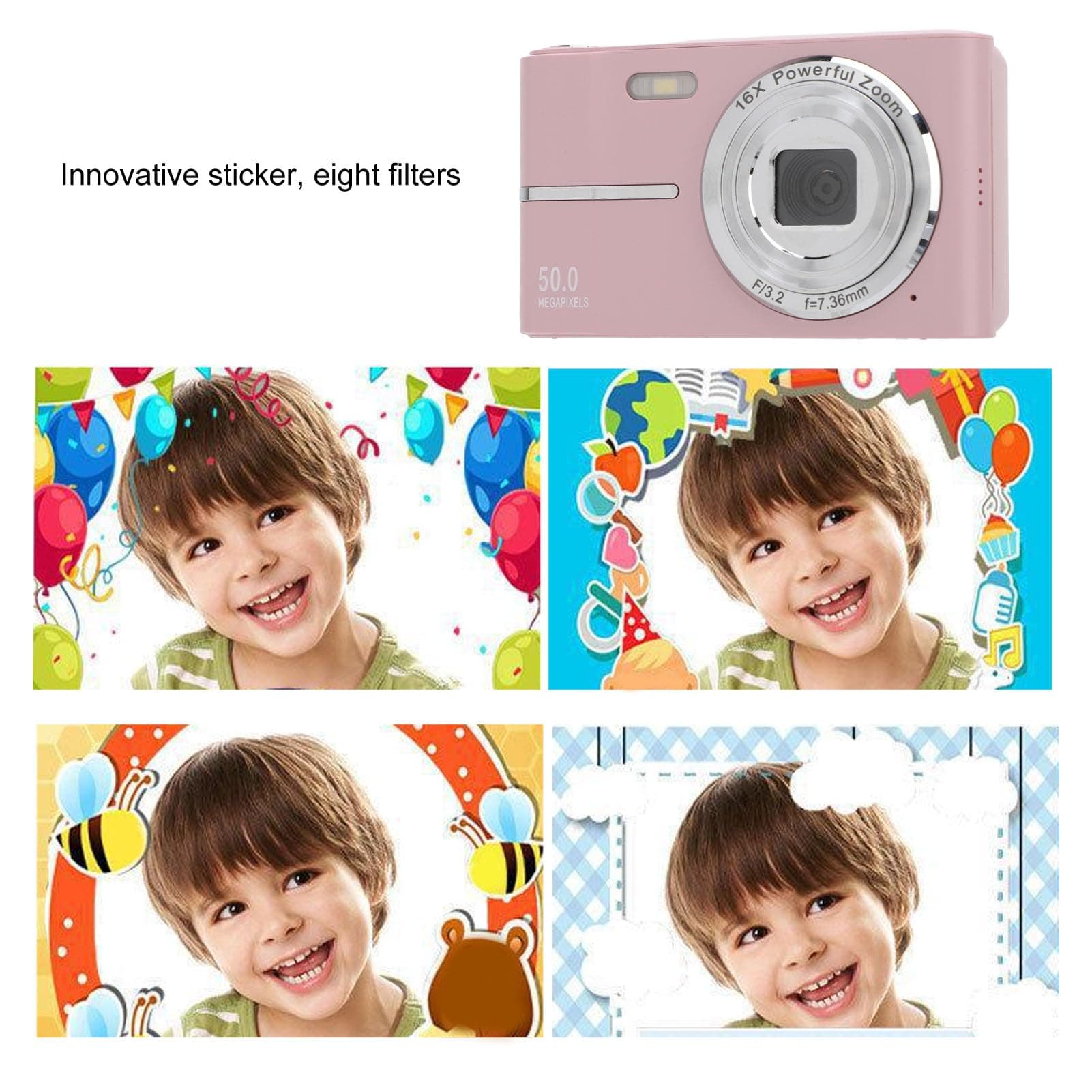 GOWENIC Cámara Digital, FHD 1080P 50MP Cámara Compacta con Pantalla TFT HD de 2,4, Zoom Digital 16X, Enfoque Automático, Antivibración, para Adolescentes Estudiantes thumbnail 4