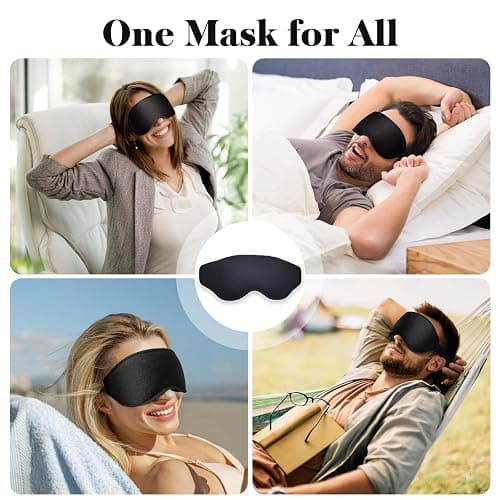 Fygrip 3D Eye Mask Sleep Mask for Men & Women, Black | 100% Pressure-Free & Light Block-Out Eye Mask for Sleep with Easy Adjustable Strap, Night Eye Cover for Travel thumbnail 8