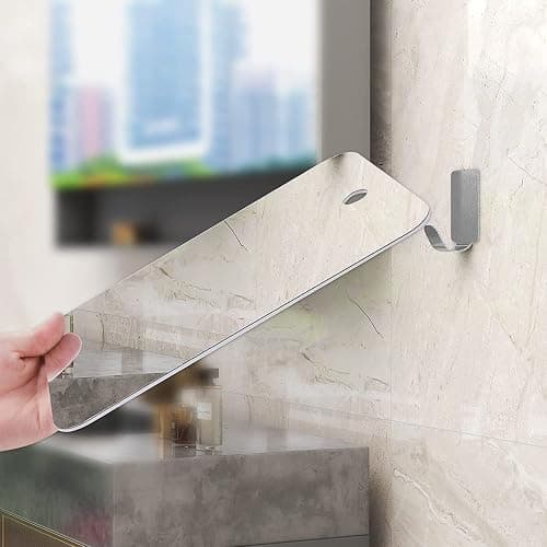 APHUIME Deluxe Large Fogless Shower Mirror, Fogless Shaving Mirror(7.48 in X 11 ​in), Anit-Fog Shaving Mirror with Hook, Fog Free Wall Hanging Makeup Mirror, Anti Fog Shatterproof Mirror in Bathroom thumbnail 2