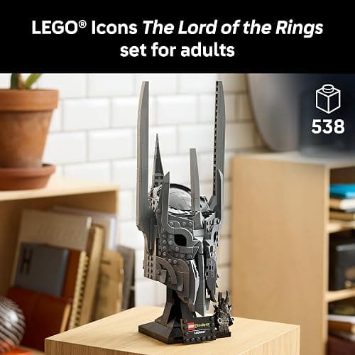 LEGO Icons The Lord of The Rings: Sauron's Helmet - Building Set for Adults, Ages 18+ - Bedroom, Home Office, Book Shelf Decor - W/Sauron Minifigure - Gift for Birthdays - 11373 thumbnail 2