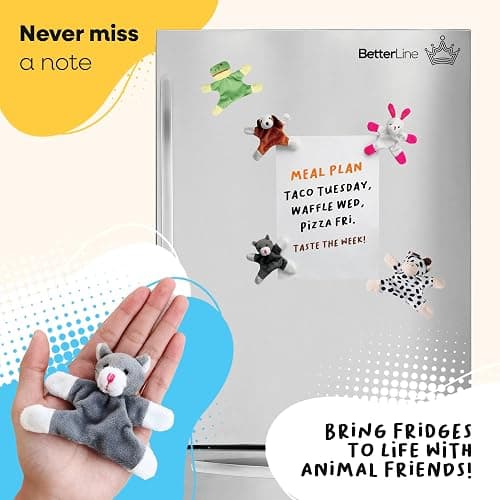 Fun and Educational Animal Fridge Magnets for Kids -Soft Plush Magnetic Animal Characters for Learning and Play, Fridge Toys for Toddlers 1-3, Board Magnets, Locker Buddies - 8 thumbnail 7