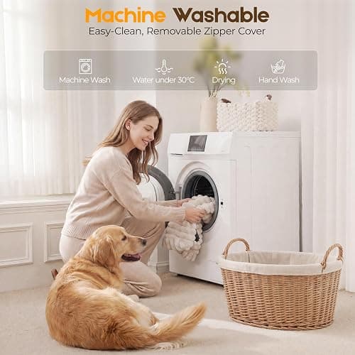 Orthopedic Dog Bed for Extra Large Dog, Waterproof Pet Bed for Crate,Non-Slip Bottom and Egg-Crate Foam with Removable Washable Cover Crate Bed,Cream,41"x27"x4" thumbnail 7