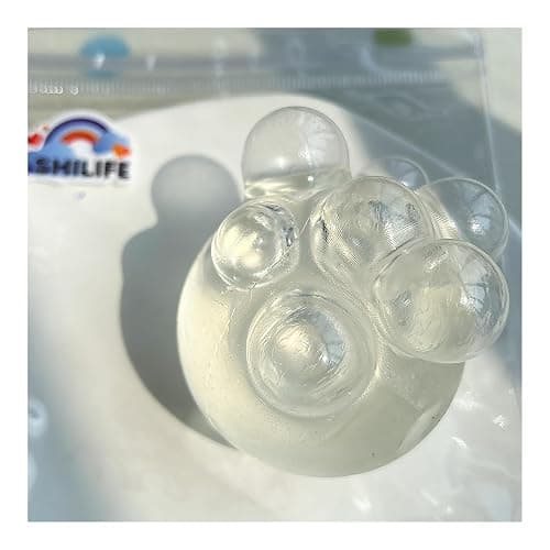 Taba Squishy fufu squishise,Kawaii Squishies PVC Toys,Stress Relieving Fur Ball OPP Packaging Gifts|Squishy Fidget Toys for Anxiety&Relaxation|Perfect Desk Accessory for Adults (Transparent) thumbnail 8