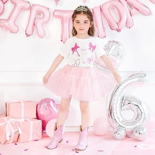 Motasha Toddler Girls Cowgirl Boots Glitter Toddler Cowboy Boot Ankle Girls Boots Little Kids Horse Riding Shoes Party Birthday thumbnail 3