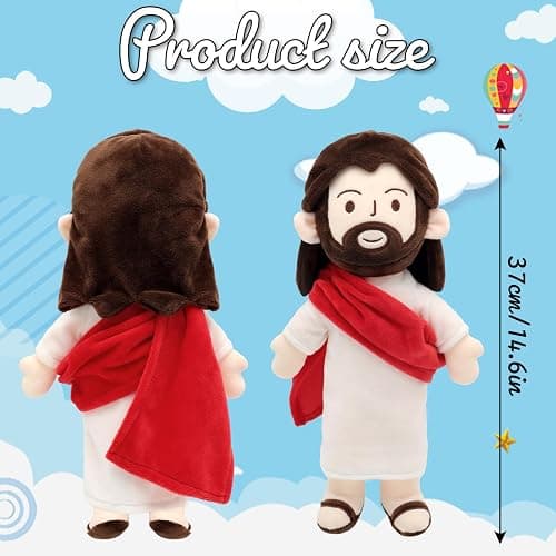 Yelakey 13" Jesus Plush Jesus Stuffed Doll Religious Easter Gifts for Kids Party Favors (Red) thumbnail 3