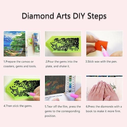 Muzagroo Art 4 Pack 5D Diamond Painting Kits for Adults DIY Drill Diamond Art Kits Arts and Crafts for Beginners Beach Diamond Dot Kits Gem Painting Wall Art for Living Room thumbnail 7