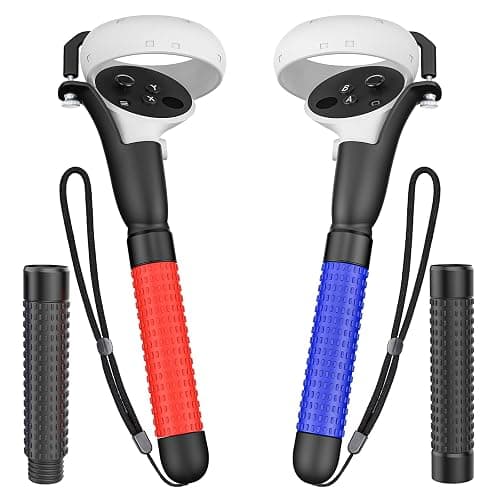 HUIUKE VR Game Handle Accessories for Quest 2 Controllers, Handles Extension Grips for Playing Beat Saber Gorilla Tag Games, VR Golf Club Attachment Compatible with Playing Golf+ First Person Tennis - Image 1
