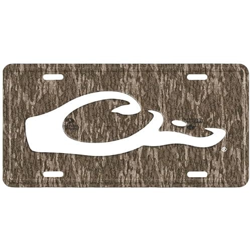 DRAKE WATERFOWL Drake Head Logo DW80122 Durable Easy to Mount One Size Aluminum License Plate - Hunting Vehicle Accessories, Bottomland - Image 1