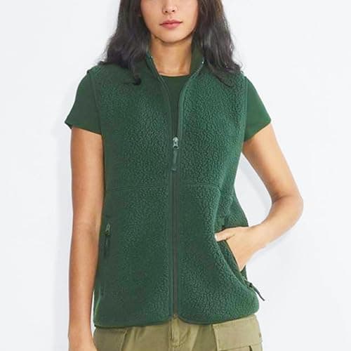 Hixiaohe Sherpa Fleece Vest for Women Trendy Warm Sleeveless Vests Jacket Lightweight Zip Coats with Pockets Fall Outerwear thumbnail 3