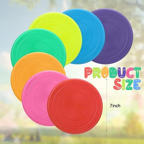 Vinsot 28 Pcs Flying Discs Bulk Flying Discs for Kids Soft Rubber Flyer Disk Dog Toys Game Outdoor for Children Adults Sports Favors, 7 Colors thumbnail 2