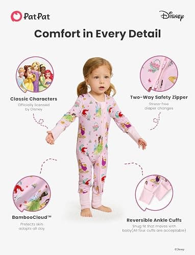 Disney Baby Viscose Made from Bamboo 2-Way Zipper Footie Outfit NB to Inf thumbnail 7
