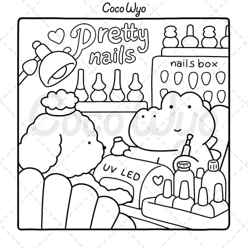 Cozy Friends: Coloring Book for Adults and Teens Featuring Super Cute Animal Characters with Easy and Simple Designs for Relaxation thumbnail 7