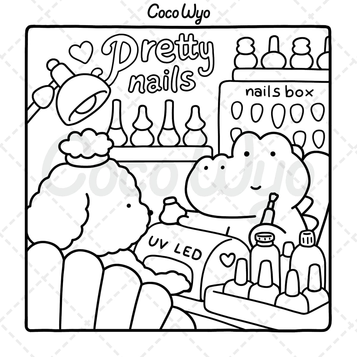 Cozy Friends: Coloring Book for Adults and Teens Featuring Super Cute Animal Characters with Easy and Simple Designs for Relaxation thumbnail 6