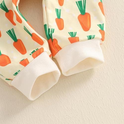 LAGKIYOJ Newborn Baby Boy Easter Outfit Bunny Ear Hooded Long Sleeve Romper Jumpsuit Baby Girl Boy Spring Clothes thumbnail 6