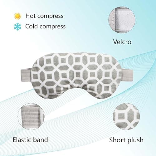 2 in 1 Heated/Ice Eye Mask Moist Heat Eye Mask Lavender & Flaxseed Sinus Pillow Microwavable for Dry Eye,Styes,Sinus Pain,Headache,Migraine,Puffy or Swollen Eyes Irritated and Inflamed Eyelid Bumps thumbnail 7