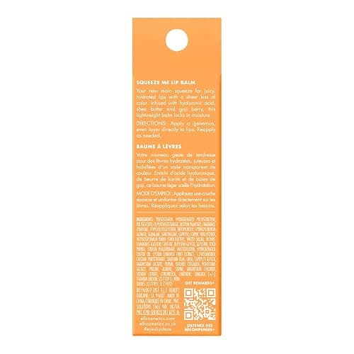 e.l.f. Squeeze Me Lip Balm, Moisturizing Lip Balm For A Sheer Tint Of Colour, Infused With Hyaluronic Acid, Vegan & Cruelty-free, Peach thumbnail 8