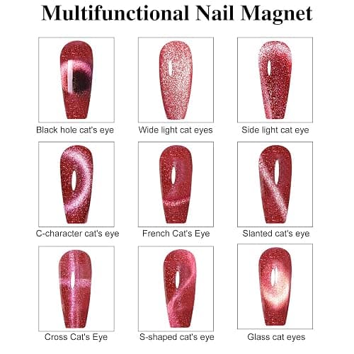 vnjaoi Multifunctional Nail Magnet,Cat Eye Magnetic for Nails,Detachable Design with Solid Wood Shell Protection,Strong Magnet for nails Salon Art Tools(Original Wood) - Original Wood thumbnail 7