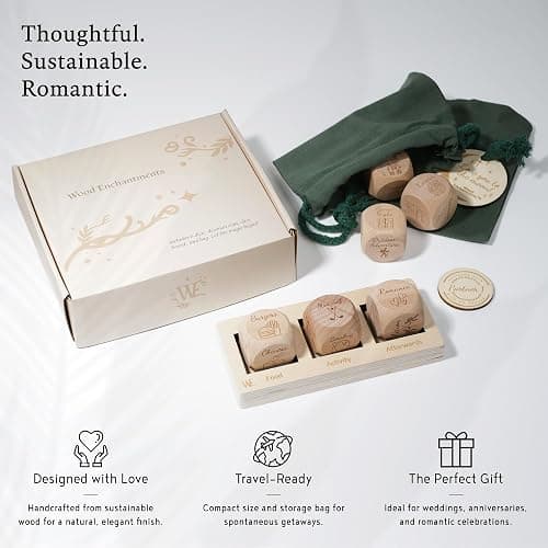 Deluxe Date Night Dice Game – 6 Dice, Decision Coin, Game Board & Carry Bag – Couples Gift for Newlyweds, Anniversary, Wedding, Bachelorette, Bridal Shower, Valentine's Day – Wife, Husband, Girlfriend thumbnail 6