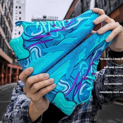 Wqsugnt Mens Multicolor High Top Basketball Shoes Non-Slip Breathable Running Shoes Fahsion Lightweight Outdoor Gym Sneakers thumbnail 5