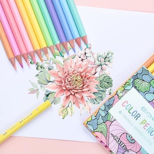ECOTREE Macaron Colored Pencils, Soften Wood, Pastel Coloring for Adult and Kids, Art Supplies for School, Coloring, Drawing, Shading, Back to School Supplies, 12 Count thumbnail 4