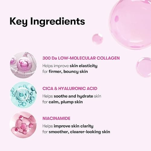 VT COSMETICS CICA Collagen Daily Mask, 30 Sheet Masks with 300Da Low Molecular Collagen, CICA, Hyaluronic Acid & Niacinamide, Hydrating Firming Face Mask for Plump Skin, Korean Skincare thumbnail 3