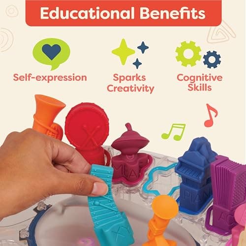 B. toys - B. Symphony Musical Toy Orchestra for Kids 3+ Years– 13 Musical Instruments for Classical Music for Babies and Toddlers – Interactive Kids Music Toys with Lights and 15 Songs thumbnail 5