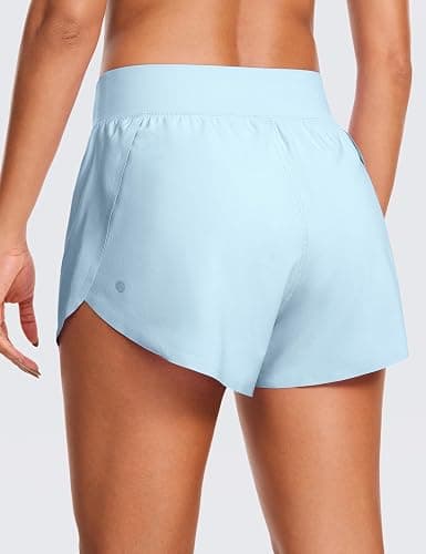 CRZ YOGA High Waisted Split Running Shorts for Women 3" - Comfy Mesh Liner for Workout Athletic Gym Track Quick Dry thumbnail 2