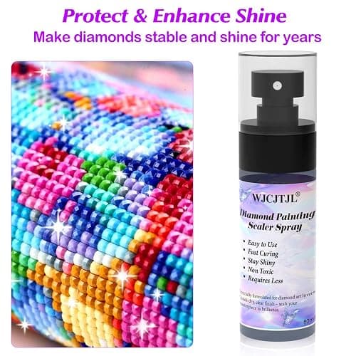 Upgraded Diamond Painting Sealer Spray - 30 Minutes Quick Dry Diamond Art Sealer Glue, Keep Diamond Art Fixed and Shiny, Diamond Art Accessories and Tools, Easy to Use, No Brush Needed (1 Pack) thumbnail 3