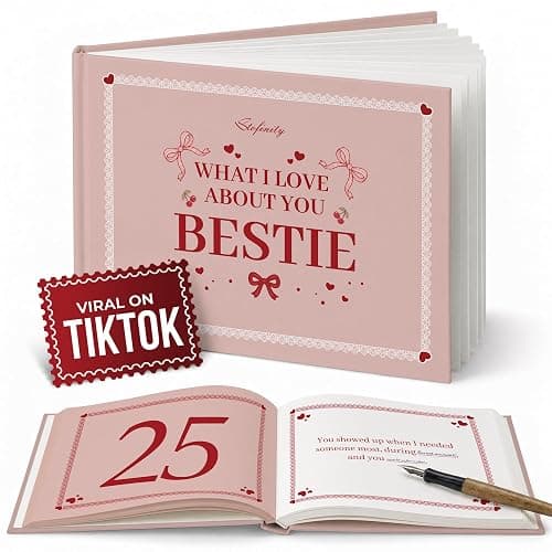 What I Love About You Bestie Gifts, Fill In The Blank Book For Best Friends | Customized Bestie Book, Friendship Gifts For Women Birthday, Personalized Christmas Gift for Best Friends - Image 1