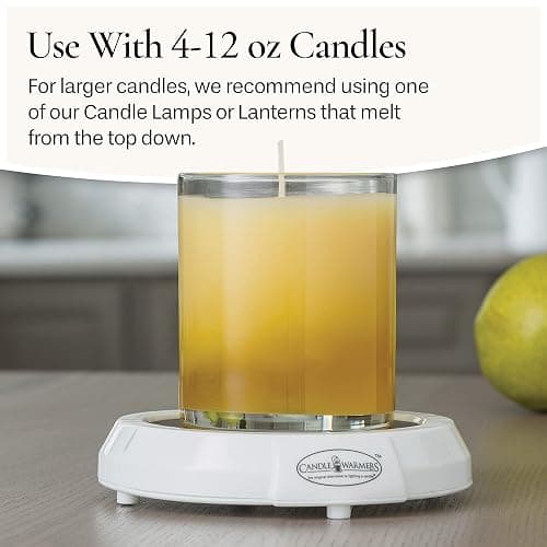 Candle Warmers Etc. Original Candle Warmer Plate (White, Plug-in) – Electric Candle Wax Melter Plate for jar Candles thumbnail 4