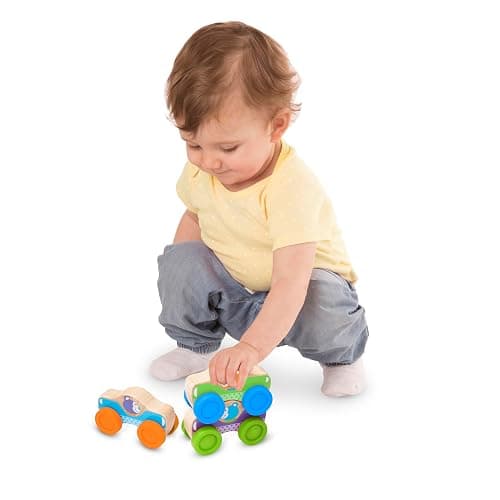 Melissa & Doug First Play Wooden Animal Stacking Cars (3 pcs) thumbnail 8