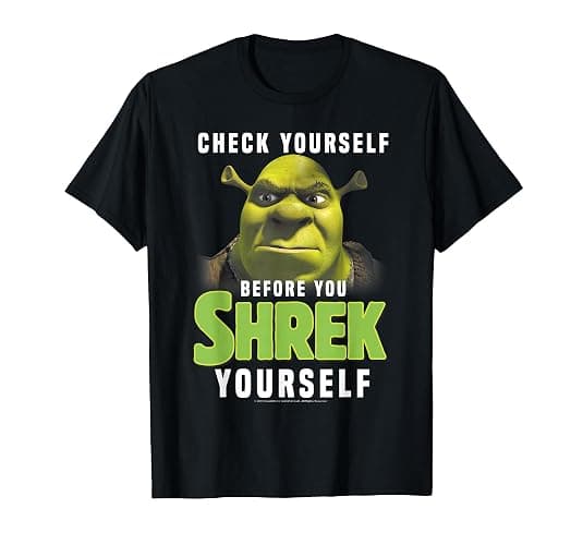 Shrek Check Yourself Before You Shrek Yourself T-Shirt - Image 1