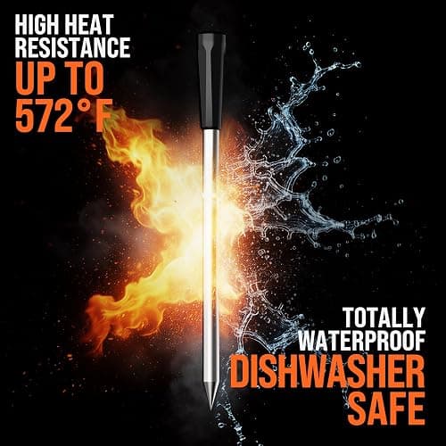 Upgraded Smart Bluetooth Wireless Meat Thermometer with Ultra-Thin Probe, 6 Sensors Accuracy Digital Food Thermometer 0.5S Instant Read, IP67 Waterproof for BBQ, Grill, Smoker, Oven, Air Fryer thumbnail 6