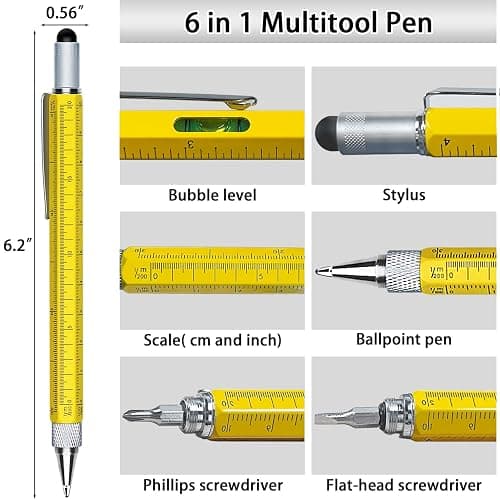 Gifts for Men, Multitool Pen Set 2pcs Multi-Tool Pens Birthday Gifts for Men Dad Gifts for Dad Him Boyfriend Husband Boss, Cool EDC Tools Gadgets Mens Gifts for Anniversary Christmas Stocking Stuffers thumbnail 3