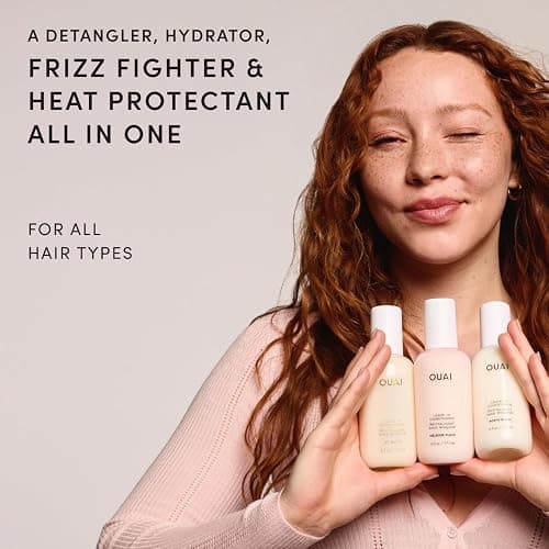 OUAI Multitasking Leave In Conditioner - Melrose Place Scent - Full Size | Heat Protectant Spray up to 450°F, Lightweight, Hydrating Detangler & Anti-Frizz Primer for Curly, Fine & Color-Treated Hair thumbnail 3