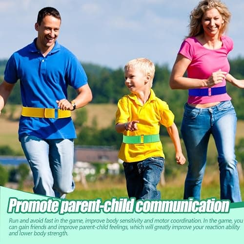 Wettarn 8 Pcs Catch Tail Game Belt Set Kids,Red,Orange,Yellow,Green | Colorful Streamers, Field Day Games, Birthday Party Activities, Outdoor Catch the Tail Challenge for Kids Adults thumbnail 4