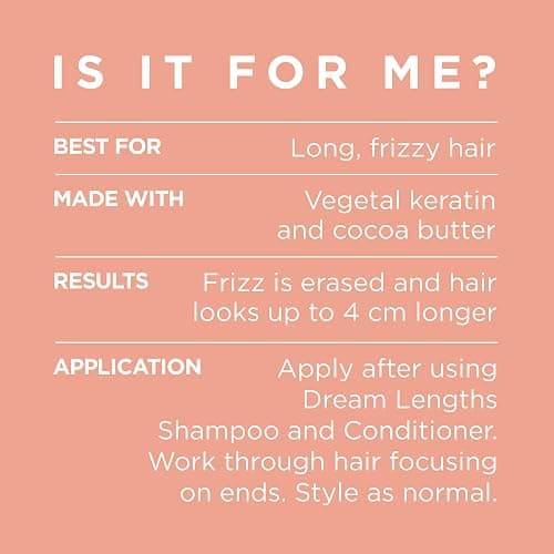 L'Oreal Paris Dream lengths Sleek Frizz Eraser Serum with Keratin and Castor Oil, 100 Milliliters thumbnail 3