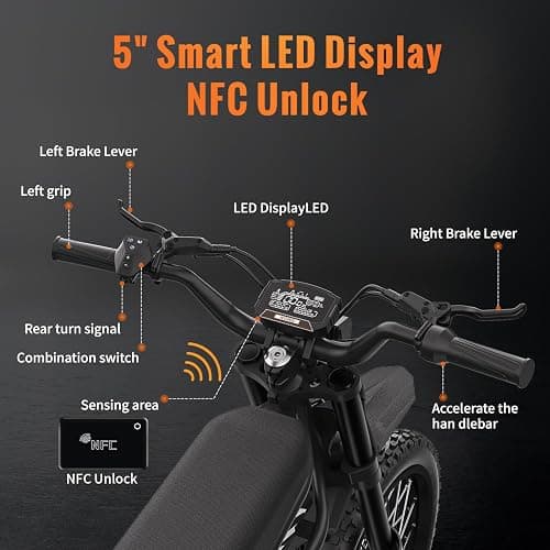 GT73 Electric Dirt Bike for Adults 2000W Electric Bike with 1747Wh(48V 18.2AH*2) Removable Batteries 37MPH/85Mile Range 25" x2" Motorcycle Tires Dual Hydraulic Brakes & Full Suspension (gt73-1) thumbnail 9